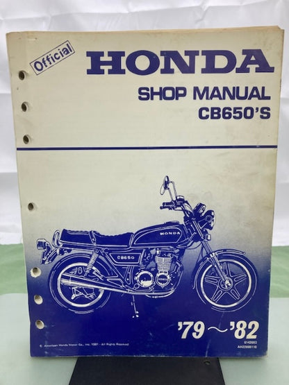 Honda 6142603 CB650'S Shop Manual '79-'82 Genuine