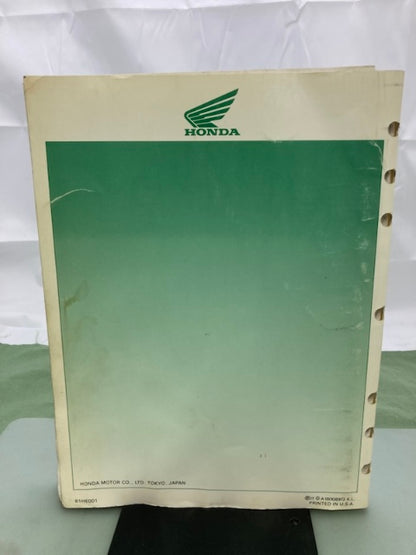 Honda 61HE001 FL400R Pilot Service Manual '89-'90 Genuine