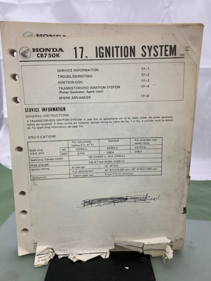 Honda 6142506Y CB750'S Shop Manual '79-'82 Genuine