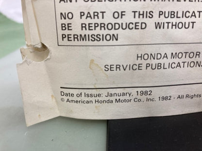Honda 6142506Y CB750'S Shop Manual '79-'82 Genuine