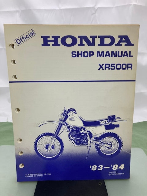 Honda 61MG301 XR500R Shop Manual '83-'84 Genuine
