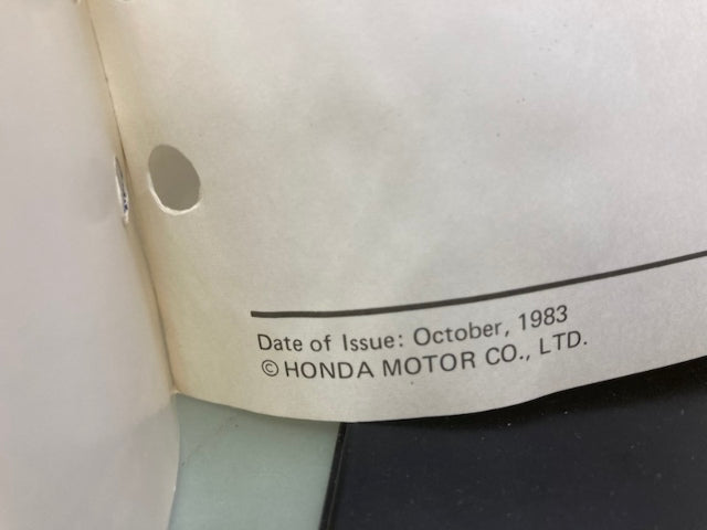 Honda 61MG301 XR500R Shop Manual '83-'84 Genuine