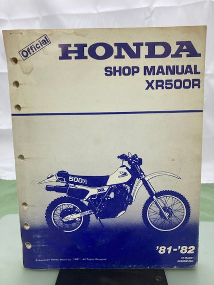 Honda 61MA001 XR500R Shop Manual '81-'82 Genuine