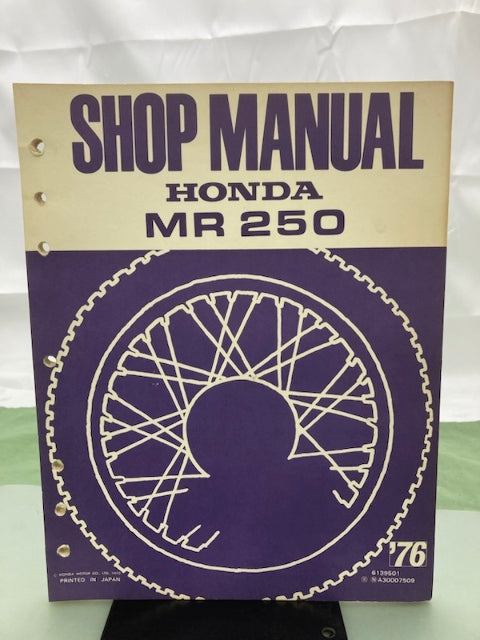 Honda 6139501 MR 250 MR250 Shop Manual '76 Genuine