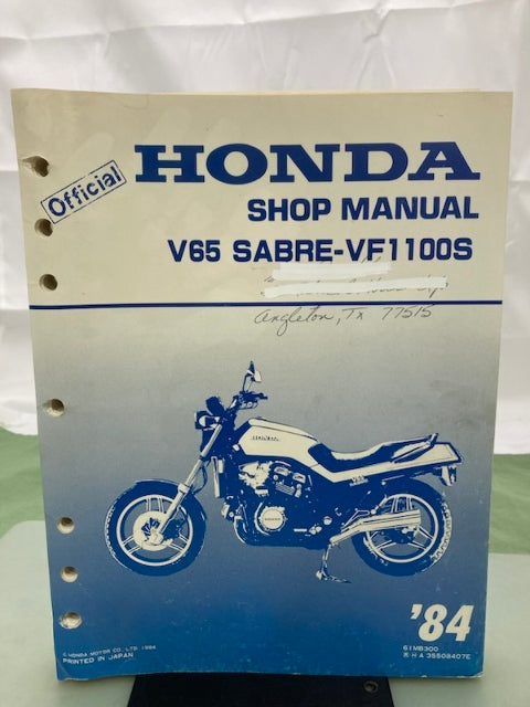 Honda 61MB300 V65 Sabre-VF1100S Shop Manual '84 Genuine