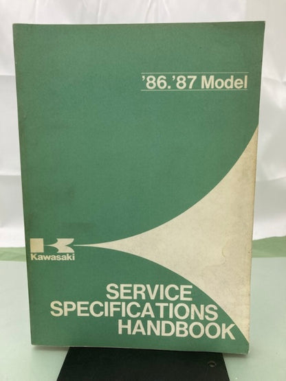 Kawasaki 99926-1011-01 Service Specifications Handbook '86-'87 Model Genuine