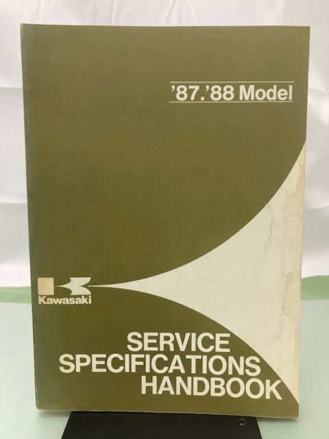 Kawasaki 99926-1012-01 Service Specifications Handbook '87-'88 Model Genuine