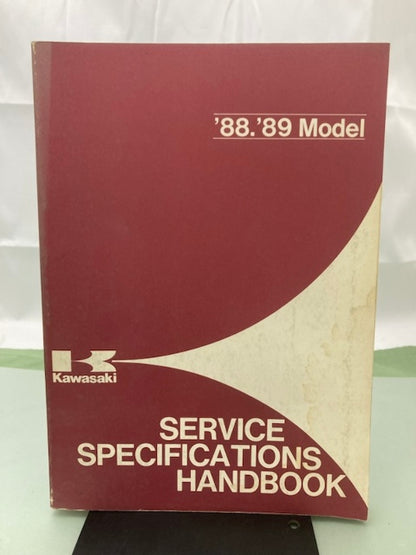 Kawasaki 99926-1014-01 Service Specifications Handbook '88-'89 Model Genuine