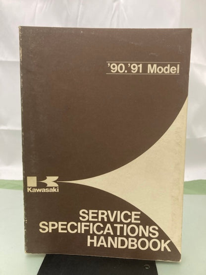 Kawasaki 99926-1018-01 Service Specifications Handbook '90-'91 Model Genuine