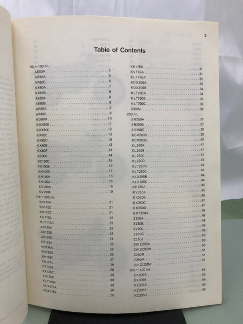 Kawasaki 99930-1003-01 Model Recognition Manual 82-'85 Model Genuine