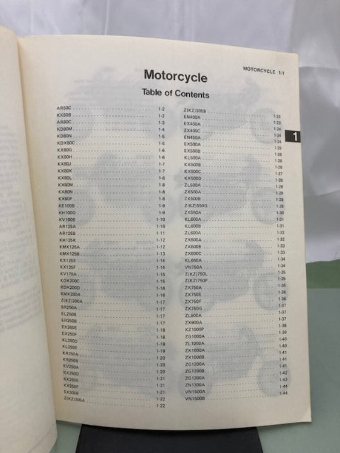 Kawasaki 99930-1004-01 Model Recognition Manual '86-'88 Model Genuine