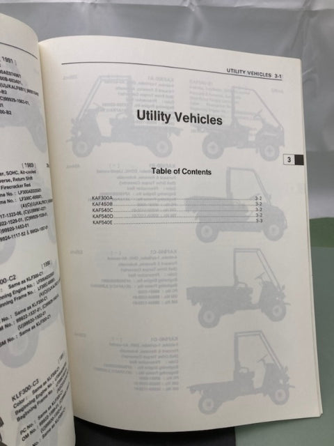 Kawasaki 99930-1005-01 Model Recognition Manual '89-'91 Genuine