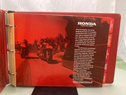 Honda Redbook Motorcycle & ATV Dealer Model Guide w/ Spec Sheets 1984 Genuine