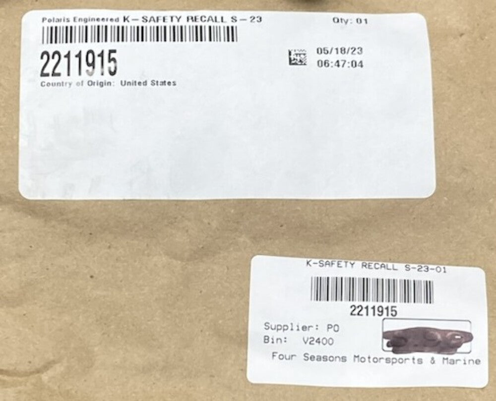 Polaris 2211915 KSAFETY RECALL S2301 New Genuine