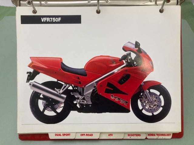 Honda Redbook Motorcycle & ATV Dealer Model Guide w/ Spec Sheets 1995 Genuine