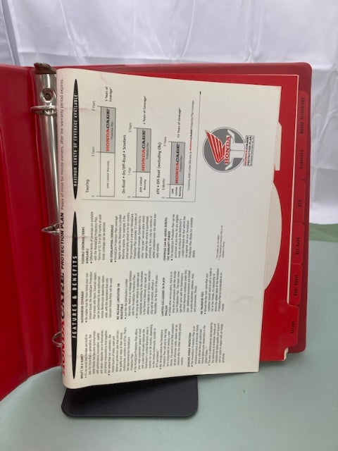 Honda Redbook Motorcycle & ATV Dealer Model Guide with Spec Sheets 1996 Genuine