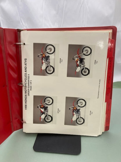 Honda Redbook Motorcycle & ATV Dealer Model Guide with Spec Sheets 1997 Genuine