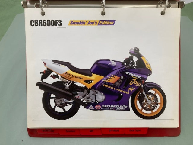 Honda Redbook Motorcycle & ATV Dealer Model Guide w/ Spec Sheets 1998 Genuine