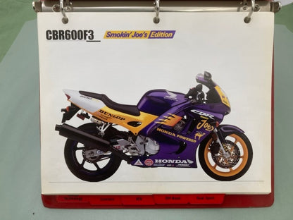 Honda Redbook Motorcycle & ATV Dealer Model Guide w/ Spec Sheets 1998 Genuine