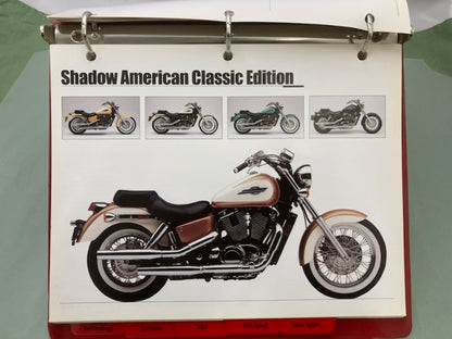 Honda Redbook Motorcycle & ATV Dealer Model Guide w/ Spec Sheets 1998 Genuine