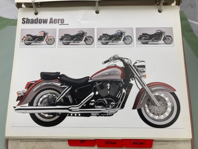 Honda Redbook Motorcycle & ATV Dealer Model Guide w/ Spec Sheets 1999 Genuine