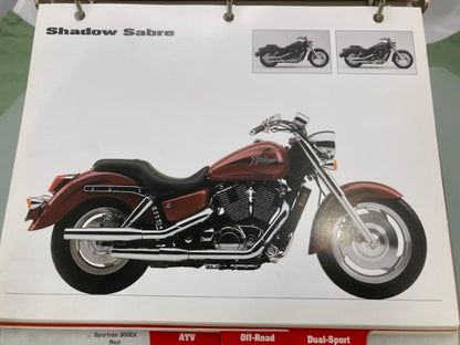 Honda Redbook Motorcycle & ATV Dealer Model Guide w/ Spec Sheets 2000 Genuine