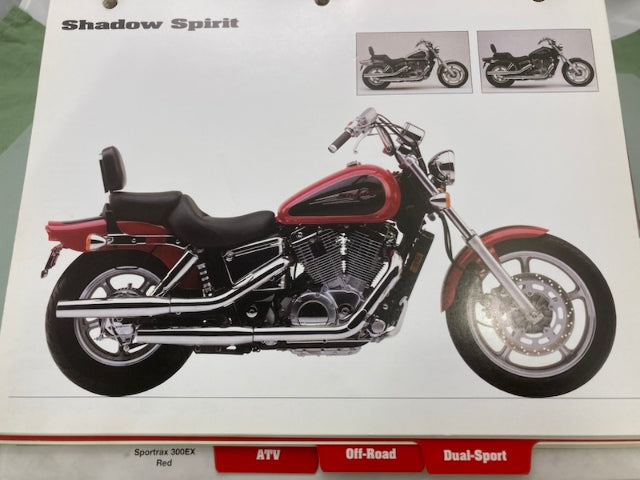 Honda Redbook Motorcycle & ATV Dealer Model Guide w/ Spec Sheets 2000 Genuine