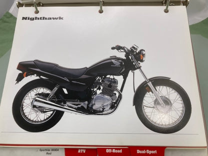 Honda Redbook Motorcycle & ATV Dealer Model Guide w/ Spec Sheets 2000 Genuine