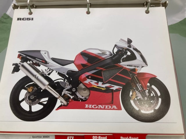 Honda Redbook Motorcycle & ATV Dealer Model Guide w/ Spec Sheets 2000 Genuine