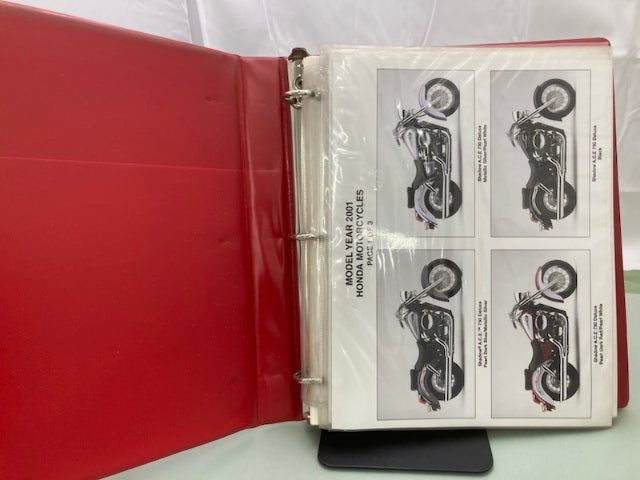Honda Redbook Motorcycle & ATV Dealer Model Guide w/ Spec Sheets 2001 Genuine