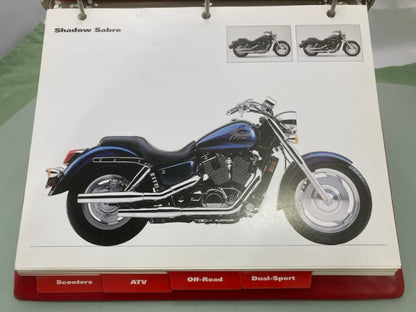 Honda Redbook Motorcycle & ATV Dealer Model Guide w/ Spec Sheets 2001 Genuine