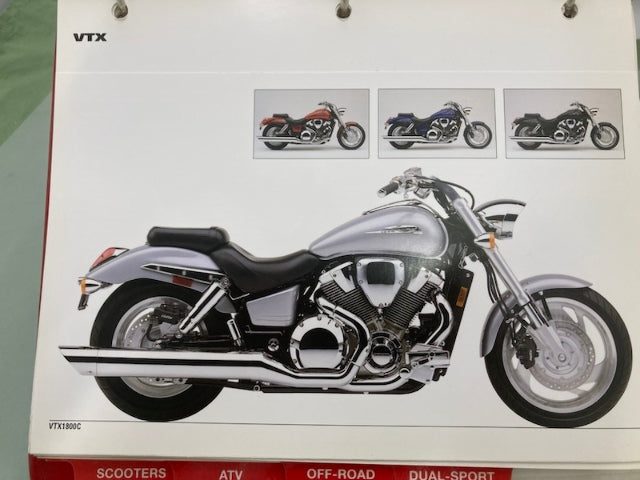 Honda Redbook Motorcycle & ATV Dealer Model Guide w/ Spec Sheets 2002 Genuine