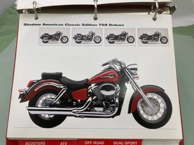 Honda Redbook Motorcycle & ATV Dealer Model Guide w/ Spec Sheets 2002 Genuine