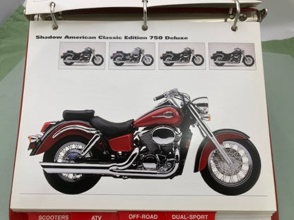 Honda Redbook Motorcycle & ATV Dealer Model Guide w/ Spec Sheets 2002 Genuine