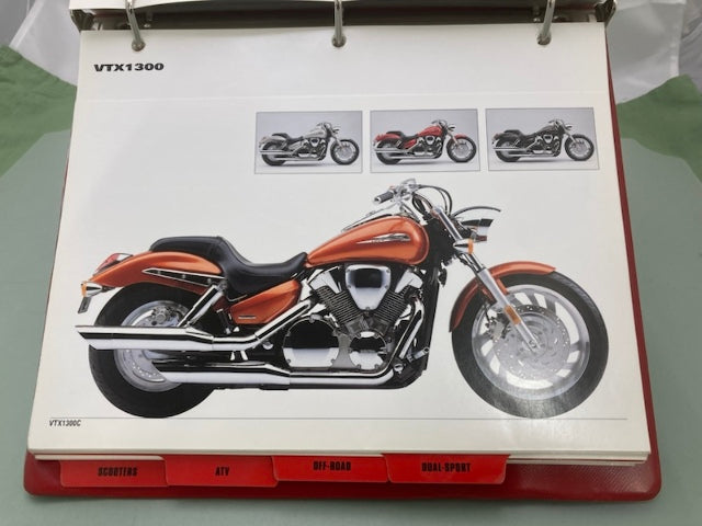 Honda Redbook Motorcycle & ATV Dealer Model Guide w/ Spec Sheets 2003 Genuine