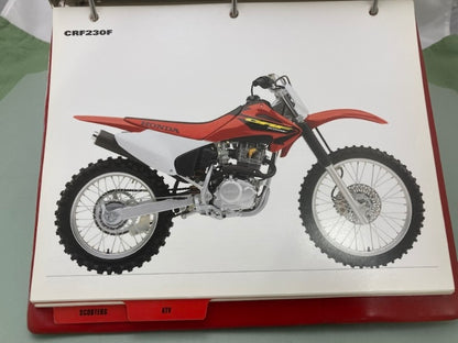 Honda Redbook Motorcycle & ATV Dealer Model Guide w/ Spec Sheets 2003 Genuine