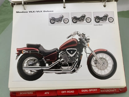 Honda Redbook Motorcycle & ATV Dealer Model Guide w/ Spec Sheets 2004 Genuine