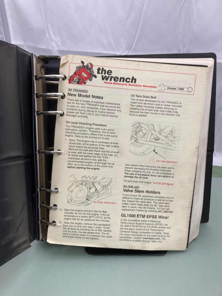 Honda 61MAM02-AH GL 1500 Gold Wing Service Manual Binder & ETM 1997 Genuine