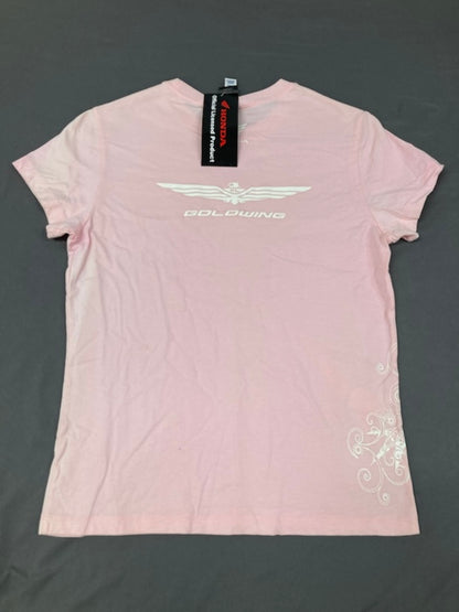 Honda 0881-7903 Junior Womens Short Sleeve Goldwing Shirt Pink Size Medium New Genuine