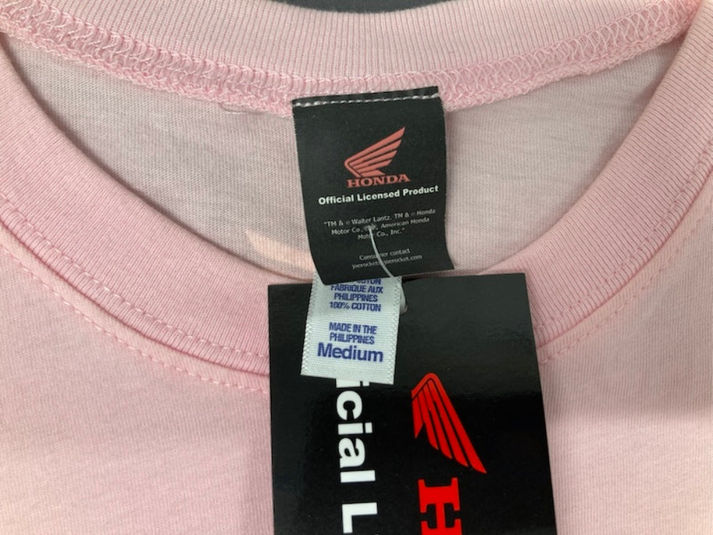 Honda 0881-7903 Junior Womens Short Sleeve Goldwing Shirt Pink Size Medium New Genuine