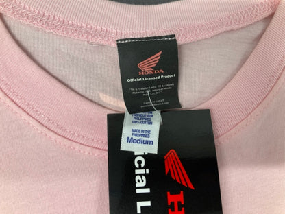 Honda 0881-7903 Junior Womens Short Sleeve Goldwing Shirt Pink Size Medium New Genuine