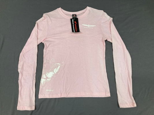 Honda 0881-9902 Junior Womens Long Sleeve Goldwing Shirt Pink Size Small New Genuine
