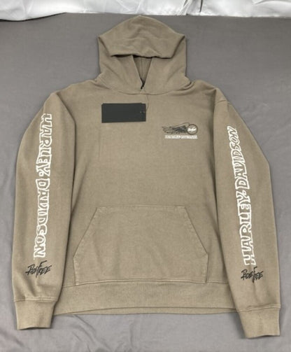 Harley Davidson 96793-24VX/000L Mens Long Sleeve Hoodie Grey Large New Genuine