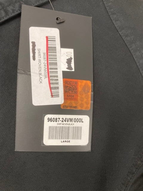 Harley-Davidson 96087-24VM/000L Woven Button Down Shirt Black L New Genuine