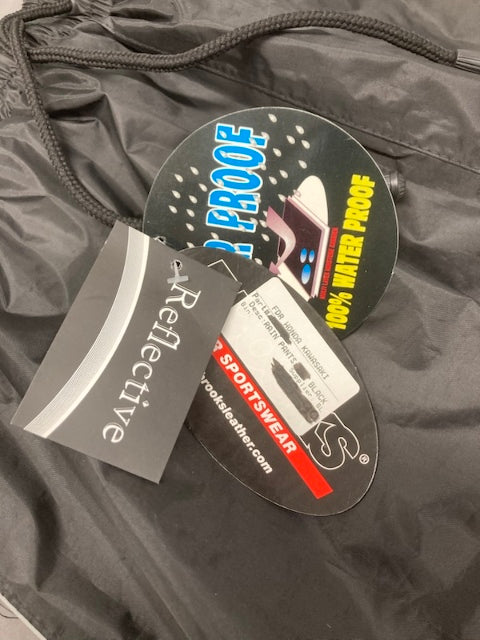 Brooks Leather Sportswear Waterproof Rain Riding Pants Large Black New Genuine
