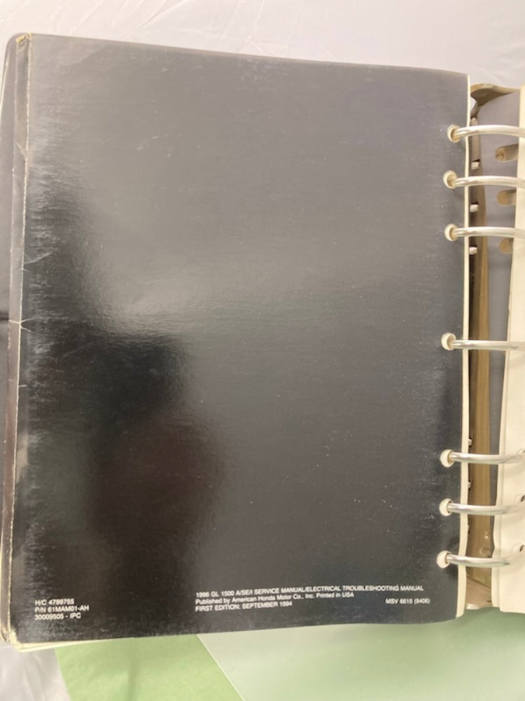 Honda 61MAM01-AH GL 1500 Gold Wing Service Manual Binder & ETM 1996 Genuine