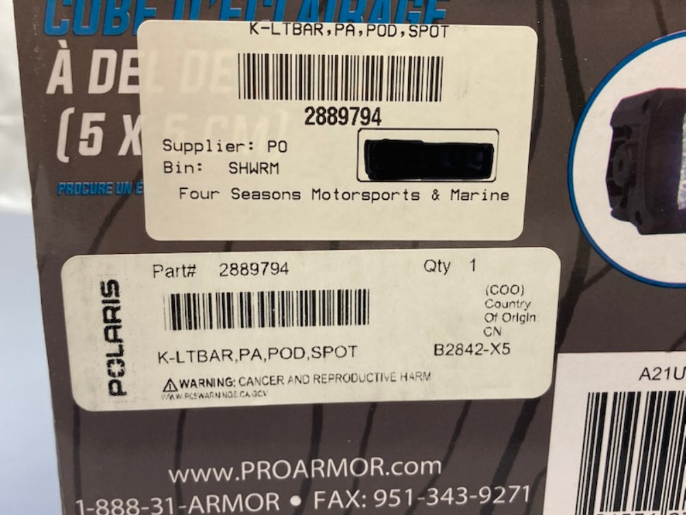 Polaris 2889794 Pro Armor 2x2" Cube LED Spot Light New Genuine