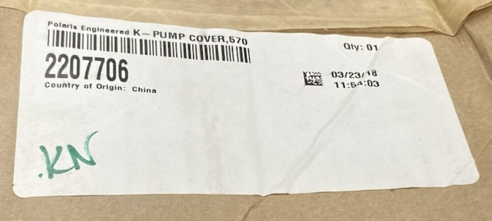 Polaris 2207706 K-Pump, Cover, 570 New Genuine