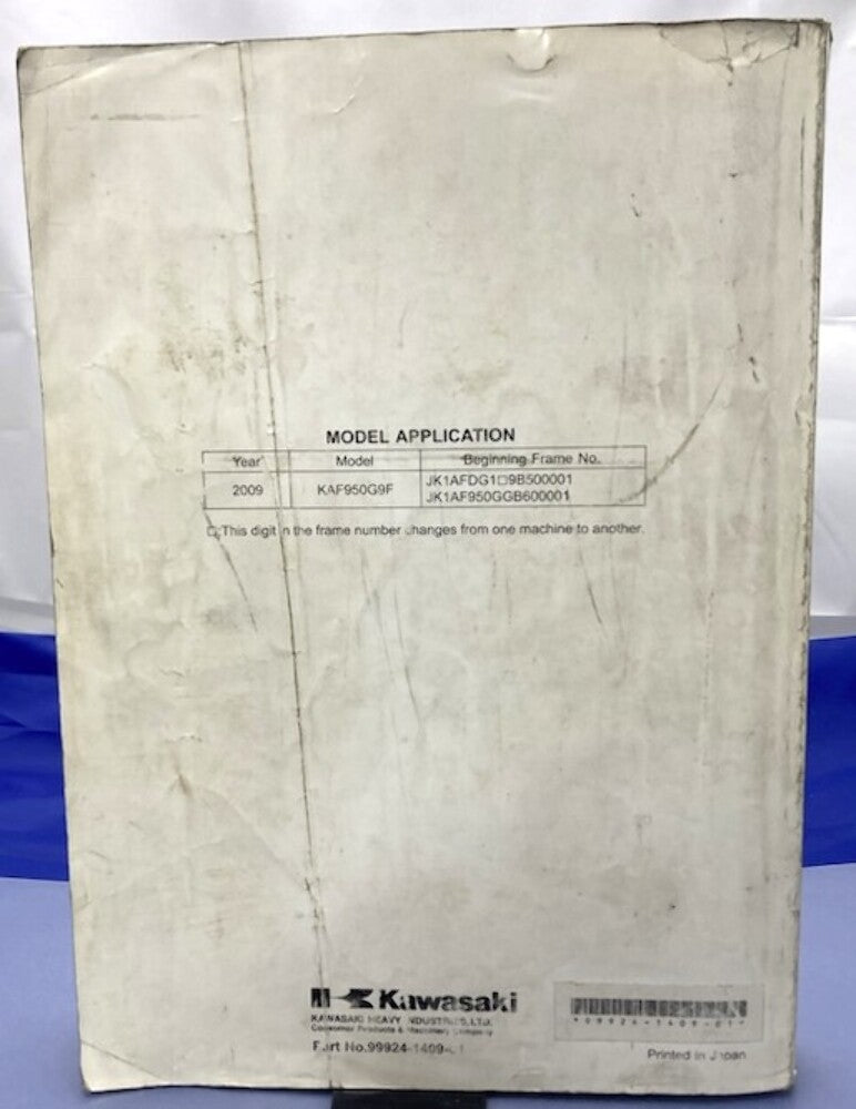 Kawasaki 99924-1409-01 Mule 4010 Trans 4x4 Diesel 2008 Service Manual Genuine