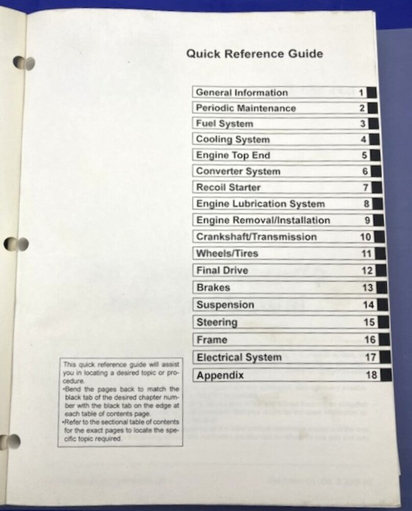 Kawasaki 99924-1363-31 Brute Force 650 4x4 i 2005 Service Manual Genuine